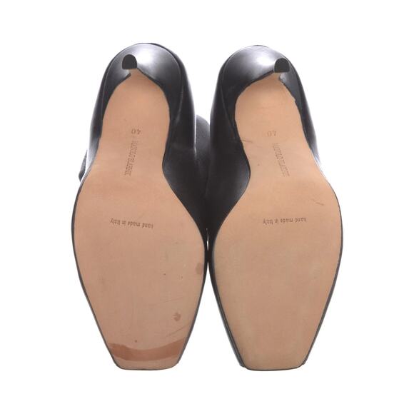 MANOLO BLAHNIK Leather Lace-Up Boots Heels - 40 - Picture 5 of 5